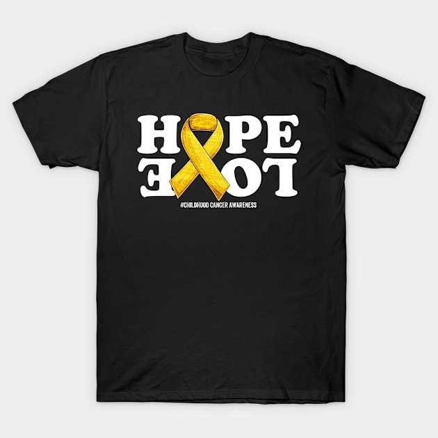 Childhood Cancer Support | Gold Ribbon Squad Support Childhood Cancer awareness T-Shirt by OldyArt